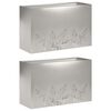 vidaXL Garten-Pflanzgef&auml;&szlig; 2 Stk. Silber 80 x 30 x 49 cm Edelstahl