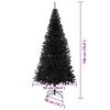 vidaXL Weihnachtsbaum mit 300 LEDs mit St&auml;nder Schwarz 180 cm PVC