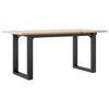 vidaXL Couchtisch O-Gestell 100x50x45 cm Massivholz Kiefer & Stahl
