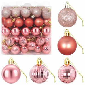 vidaXL Weihnachtskugelset 100 stk. Rosa und Ros&eacute; 4 cm Polystyrol