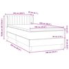 vidaXL Boxspringbett mit Matratze Schwarz 100x220 cm Samt