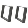 vidaXL Couchtischbeine U-Form 2 Stk. Anthrazit 60x(42-43) cm Stahl
