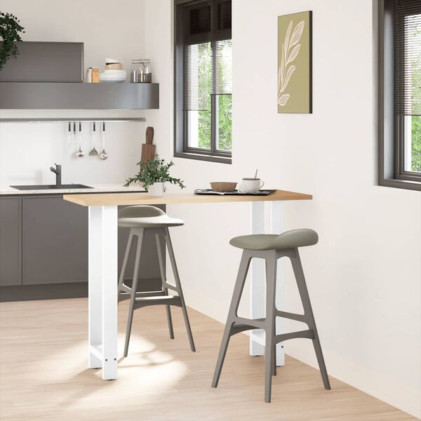 vidaXL Bartischbeine Wei&szlig; 2 Stk. 40x(100-101) cm Stahl