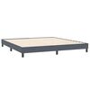 vidaXL Boxspringbett ohne Matratze Dunkelgrau 200x210 cm Samt