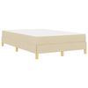 vidaXL Boxspringbett mit Matratze Creme 120 x 200 cm Stoff