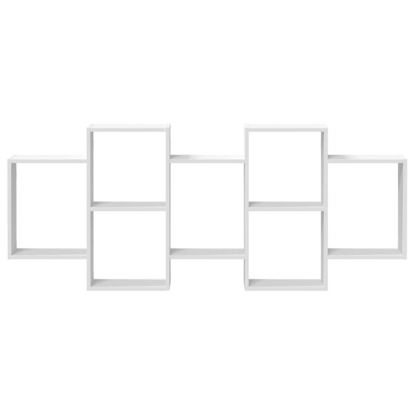 vidaXL Wandregal Wei&szlig; 159x18x65 cm Holzwerkstoff