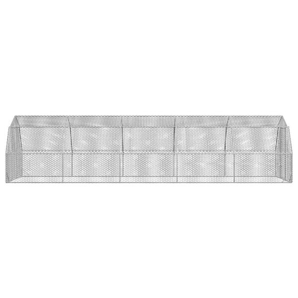 vidaXL Hühnerstall 2,5x10x2,25 m Verzinkter Stahl