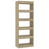 vidaXL B&uuml;cherregal/Raumteiler Sonoma-Eiche 60x30x166 cm Holzwerkstoff