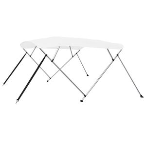 vidaXL 4-Bow Bimini Top Wei&szlig; 243x180x137 cm