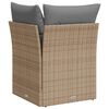 vidaXL Garten-Ecksofa mit Kissen Beige Poly Rattan