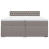 vidaXL Boxspringbett mit Matratze Taupe 200x200 cm Stoff