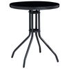 vidaXL 3-tlg. Bistro-Set Aluminium und Textilene Schwarz
