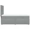 vidaXL Boxspringbett mit Matratze Hellgrau 90x200 cm Stoff