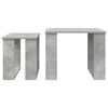 vidaXL Kaffeetisch Set 2 pcs Beton Grau Holzwerkstoff