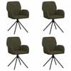vidaXL Drehstuhl Esszimmer 4 pcs Kunstwildleder Olivegr&uuml;n