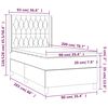 vidaXL Boxspringbett mit Matratze Hellgrau 90x200 cm Stoff