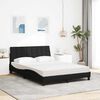 vidaXL Bett mit Matratze "Hanko" Schwarz 120x200 cm Stoff