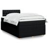 vidaXL Boxspringbett mit Matratze Schwarz 120x190 cm Stoff