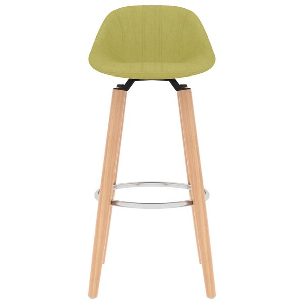 vidaXL Barhocker 2 Stk. Gr&uuml;n Stoff