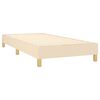 vidaXL Boxspringbett mit Matratze & LED Creme 100x200 cm Stoff