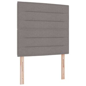 vidaXL LED Kopfteil mit LED-Lichtleisten Taupe 90 cm Stoff
