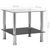vidaXL Beistelltisch Transparent 45x50x45 cm Hartglas