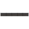 vidaXL zaunset 5 Stk. 872 x 105 cm WPC und Aluminium Schwarz