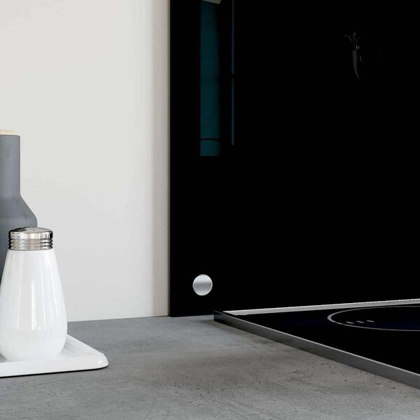 vidaXL Küchenrückwände 2 Stk. Schwarz 70x60 cm Hartglas