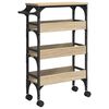 vidaXL K&uuml;chentrolley Sonoma-Eiche 53 x 20 x 76 cm Holzwerkstoff