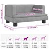 vidaXL Hundebett Hellgrau 60x40x30 cm Samt
