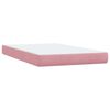 vidaXL Boxspringbett mit Matratze & LED Rosa 120x210 cm Samt