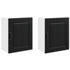 vidaXL K&uuml;chenschrank Kalmar 2 pcs Schwarz Eichen-Optik 50 x 31 x 60 cm