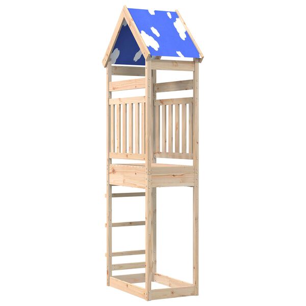 vidaXL Spielturm Braun 52,5 x 85 x 265 cm Massives Kiefernholz