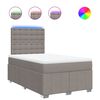 vidaXL Boxspringbett mit Matratze Taupe 120x190 cm Stoff