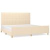 vidaXL Bettgestell ohne Matratze Creme 200x200 cm Stoff