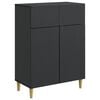 vidaXL Sideboard Schwarz 66 x 34,5 x 90 cm Holzwerkstoff