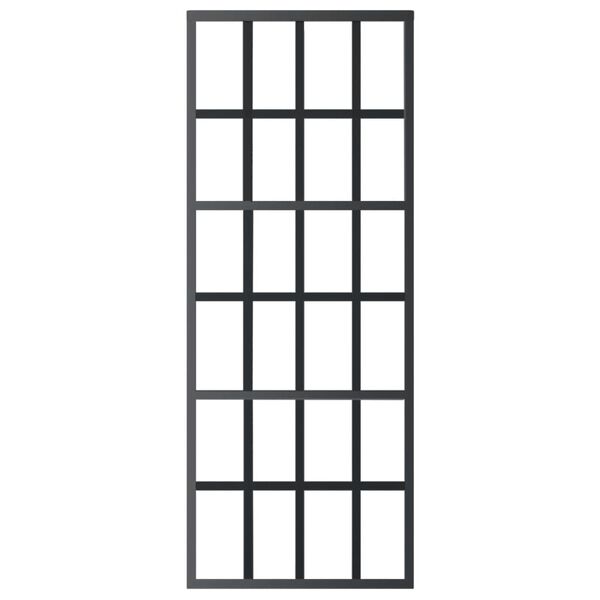 vidaXL Schiebet&uuml;r mit Beschlag ESG-Glas & Aluminium 76x205 cm