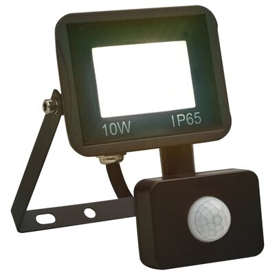 vidaXL LED-Fluter mit Sensor 10 W Kaltweiß