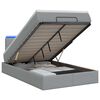 vidaXL Ottoman-Bett mit Matratze und LED Hellgrau 120 x 200 cm Stoff