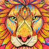 UNIDRAGON 192-tlg. Holzpuzzle Mysterious Lion Medium 24x31 cm