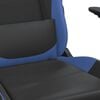 vidaXL Gaming-Stuhl mit Massagefunktion Schwarz und Blau Kunstleder