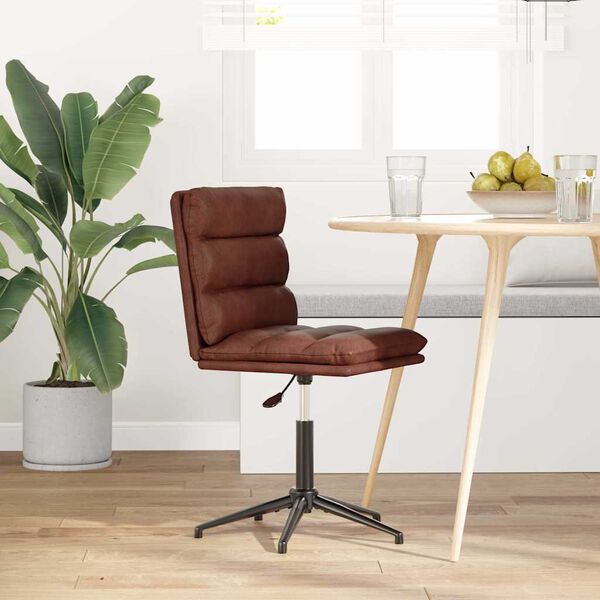 vidaXL Esszimmerstuhl Glänzendes Braunes Kunstleder