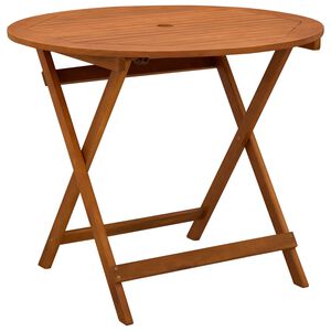 vidaXL Klappbarer Gartentisch Braun &Oslash; 90 x 75 cm