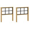 vidaXL Armlehnen Modul 2 pcs Wei&szlig; 60 x 6 x 61 cm Massivholz Akazie