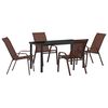 vidaXL Garten Essgruppe 5 Stk. Braun und Schwarz