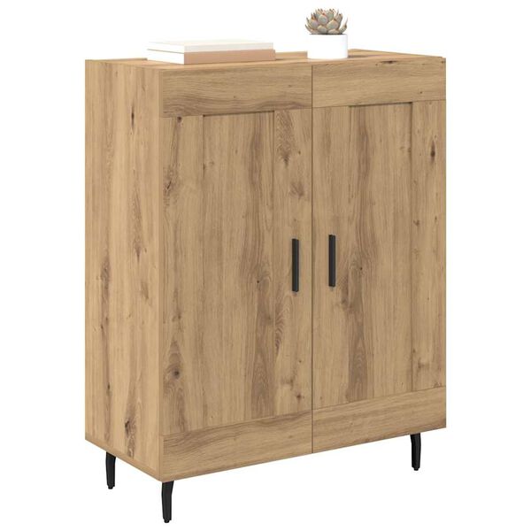vidaXL Sideboard Artisan-Eiche 69,5 x 34 x 90 cm Verbundholz und Eisen