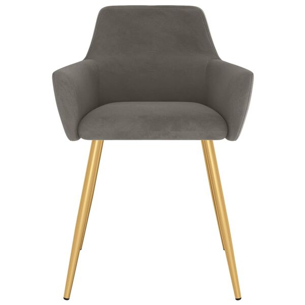 vidaXL Esszimmerst&uuml;hle 6 Stk. Dunkelgrau Samt