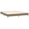 vidaXL Boxspringbett mit Matratze & LED Taupe 160x200 cm Stoff