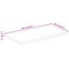 vidaXL Tischplatte mit Baumkante 110x60x2,5 cm Massivholz Mango