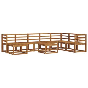 vidaXL Outdoor-Sofagarnitur 9 pcs Natur Massivholz Akazie